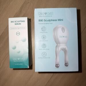RIKI Loves RIKI Sculptress Mini Facial Gua Sha Tool + Sculpting Serum Set New